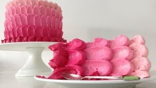 Ombre Cake HOW TO COOK THAT easy pink ombre Ann Reardon [upl. by Bortz]