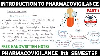 What is Pharmacovigilance  Introduction to Pharmacovigilance  Part1Unit1  Pharmacovigilance [upl. by Kopans]