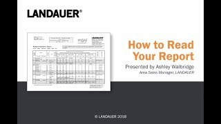 How to Read Your Dosimetry Report from LANDAUER [upl. by Adelia362]