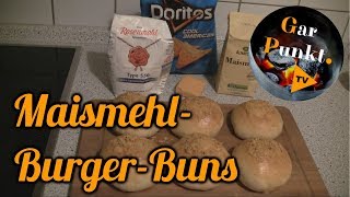 MaismehlBurgerBuns  GarPunktTV 10  Backrezept [upl. by Hessler374]