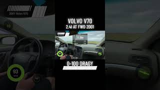 Volvo v70 24I acceleration 0100 kmh automobile racing acceleration race speed dragrace [upl. by Elsworth]