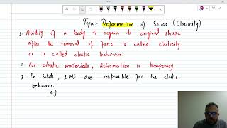 Lesson 1 Deformation of solids [upl. by Hoxie]