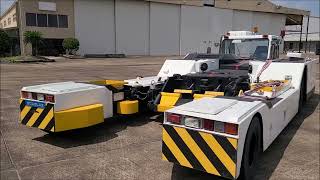 Douglas Towbarless Aircraft Pushback Tractor TBL280  Operational Video [upl. by Azeret575]