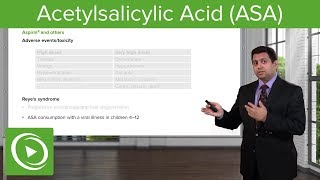 Acetylsalicylic Acid ASA – Pharmacology  Lecturio [upl. by Coyle]