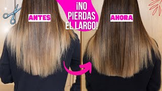 Como CORTARSE el PELO RECTO UNO MISMO SOLA ✂️ FACIL en CASA Puntas FLEQUILLO y HORQUILLA [upl. by Collette951]