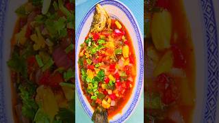 Ikan siakap 3 Rasa  sweet sour and spicy fish shorts cooking [upl. by Pallua]