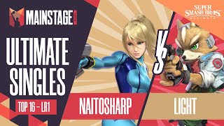 naitosharp vs Light  SSBU Singles Top 16 Losers Round 1  Mainstage 2021  ZSS vs Fox [upl. by Thema631]