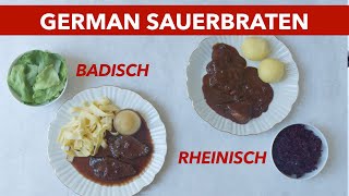 German Sauerbraten  Regional Beef Sour Roast Recipes [upl. by Phila]