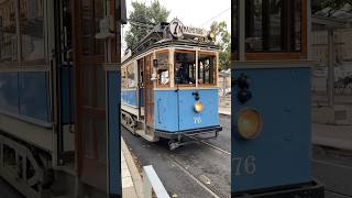 Heritage tramway to Norrmalmstorg line 7N departing from Nybroplan Stockholm [upl. by Nnylkoorb]