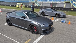 Audi TT RS Plus vs Porsche 991 Turbo S [upl. by Twelve]