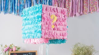 Piñata fácil para gender reveal  Craftología [upl. by Berlin]