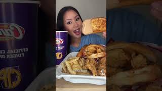 Rasing Canes mukbang with Canes sauce shorts [upl. by Getter832]