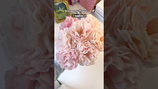 DIY peony flower  How to make peonies with napkin [upl. by Ycnuahc]