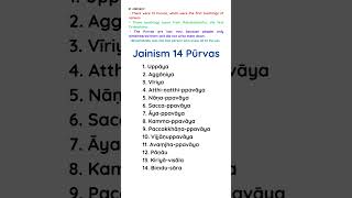 List of 14 Purvas of Jainism  jainism [upl. by Annoel]