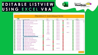 Editable ListView VBA [upl. by Noreg]