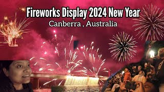 HAPPY NEW YEAR FIREWORKS FULL DISPLAY IN CANBERRA 2024 australia newyear fireworks live 2024 [upl. by Ajiat]