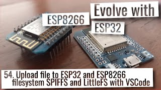 ESP32 amp ESP8266  Upload file to ESP32 and ESP8266 filesystem SPIFFS and LittleFS with VSCode [upl. by Moguel]