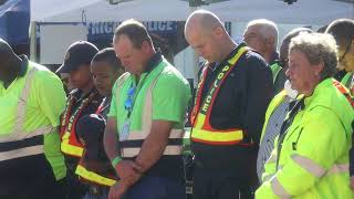 George stops for a minute of silence for victims exactly 7 days after building disaster [upl. by Alrad]