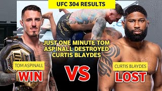 UFC 304 Results Tom Aspinall Calls Out Jon Jones After destroying Curtis Blaydes [upl. by Madge855]