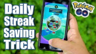 Pokémon GO Daily Pokestop Spin amp First Catch StreakSaving Trick [upl. by Rodolfo]