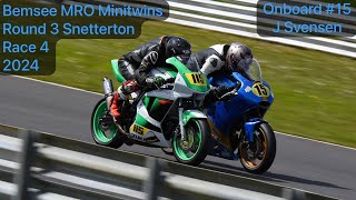 MRO Minitwins  Round 3 Race 4  Snetterton 300 [upl. by Bluh]