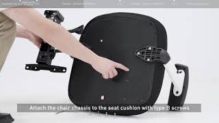 Video Assembly  How to assemble hbada office chair of model HDNY166BM [upl. by Haran]