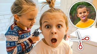 Mini Hailey Bieber GIVES Mini Justin Bieber HAIRCUT  Slyfox Family [upl. by Ayojal]