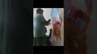 Wall painting workartist bholenath art bholenathwhatsappstatus [upl. by Clabo]