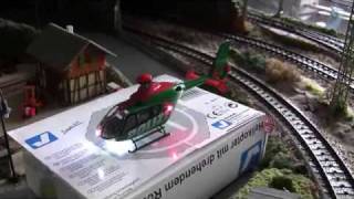 H0 Scale 187 Modellhubschrauber mit Beleuchtung [upl. by Cardie]