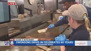 Kennys flipping burgers to help Swensons DriveIn celebrate 90th Anniversary [upl. by Ynohtna]