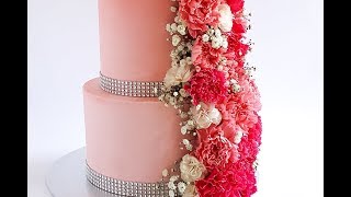 Tiered Cascading Floral Cake Tutorial Rosies Dessert Spot [upl. by Jourdain]