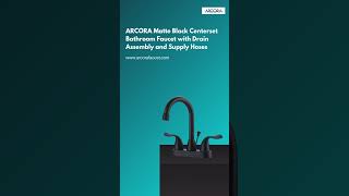 ARCORA Matte Black Centerset Bathroom Faucet Review amp Easy Installation Guide [upl. by Nolyar]