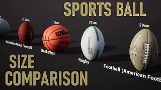 Sports Ball Size Comparison 3D [upl. by Emalia]