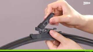 Install your Valeo First flat wiper blade with a Side Lock adaptor [upl. by Cirad]