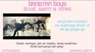 BTS  BLOOD SWEAT amp TEARS MV EASY LYRIC LIRIK INDONESIA [upl. by Ramak596]