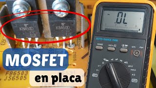 Como medir MOSFET con multímetro en placa de fuente de alimentación [upl. by Eisdnyl]