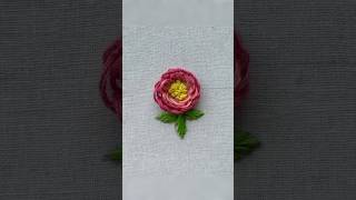 Looped Back Stitch Flower 🌸 handembroidery embroidery embroiderydesigns flowerembroidery [upl. by Leontyne]