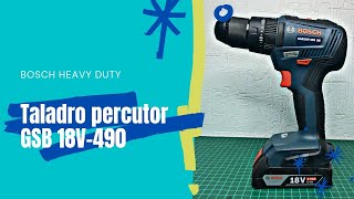 BOSCH Taladro percutor GSB 18V490 Unboxing y Review [upl. by Imit]