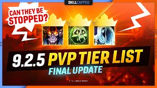 925 PvP TIER LIST FINAL UPDATE Shadowlands Season 3 Ending [upl. by Vial]