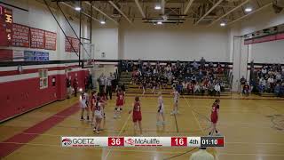 McAuliffe vs Goetz Middle School Girls Basketball  13124 [upl. by Ardelis176]