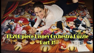 Doing the 13200 piece Disney Orchestra Puzzle  PART 3 [upl. by Lekkim]