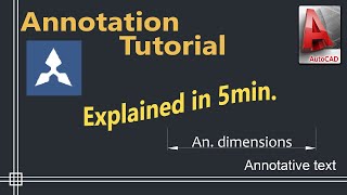 Autocad  Annotation tutorial annotative text and annotative dimensions [upl. by Paddie588]