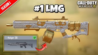 The HOLGER 26 Is All Time 1 LMG In COD Mobile Best GunsmithLoadout Class Setup [upl. by Alegnad]