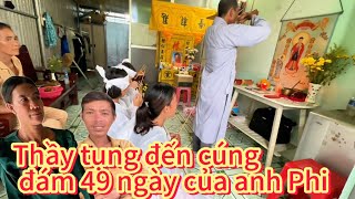 Đám 49 ngày của anh Phi thầy chưa kịp tụng kinh thì bà ngoại đã khóc ngất vì quá nhớ cháu [upl. by Einnaoj]