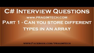 Part 1 Can you store different types in an array in c [upl. by Divd]