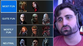 Otzs favorite Killers in DBD personal fun tierlist 750 [upl. by Berk]