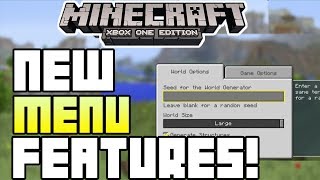 Minecraft Xbox One Edition  NEW MENU INTERFACE  FEATURES  MORE [upl. by Tnattirb]