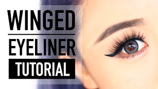 How to do Winged Eyeliner for Hooded Eyes Tutorial ♥ Cat Liner ♥ Wengie [upl. by Netsew]