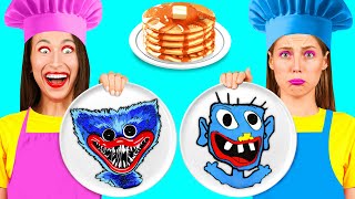 Pancake Art Challenge  Awesome Kitchen Tricks by Fun Tun [upl. by Juta720]