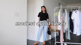 MODEST OUTFIT IDEAS  summer outfit ideas [upl. by Taub607]